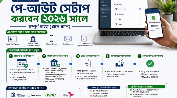 💻 কিভাবে পে-আউট সেটআপ করবেন (২০২৬) – সম্পূর্ণ গাইড